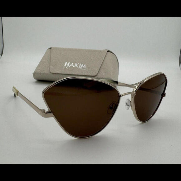 Accessories - Grey Ant Fluxus Cat Eye Aviator Sunglasses Silver Brown Lens 60/15/140